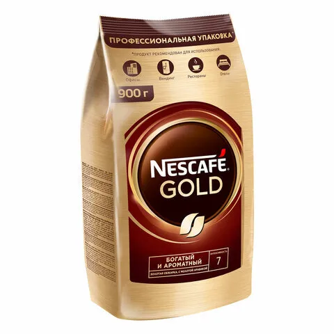Кофе молотый Nescafe Gold сублимированный, 900 г, NESCAFE