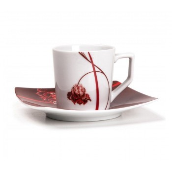 Набор кофейных пар Noblesse Rouge, 6 шт., фарфор, коллекция Kyoto, La Maree