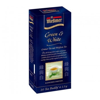 Чай пакетированный для чайника Зеленый и белый, 20х2.5 г, Messmer