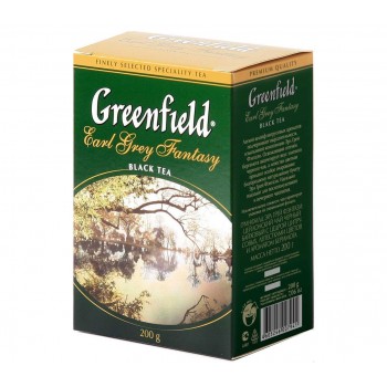 Чай черный листовой Earl Grey Fantasy, 200 г, Greenfield