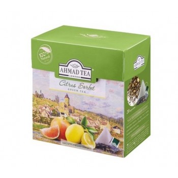 Зеленый чай Цитрусовый сорбет, 20 пирамидок х 1,8 г, AHMAD TEA