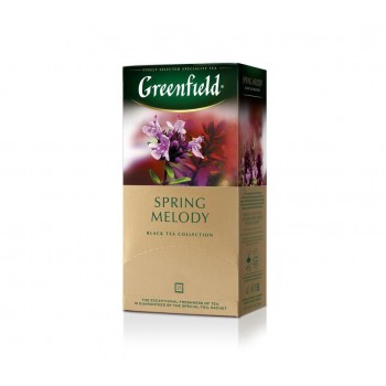 Чай черный Spring Melody с чабрецом, 25 пакетиков, Greenfield