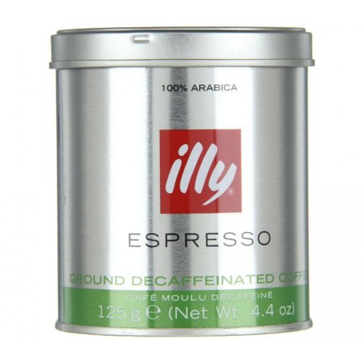 Кофе молотый без кофеина, 125 г, Illy