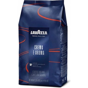 Кофе в зернах Lavazza Crema e Aroma blue, Original, 80% Арабика 20% Робуста, пакет с клапаном 1 кг, Lavazza