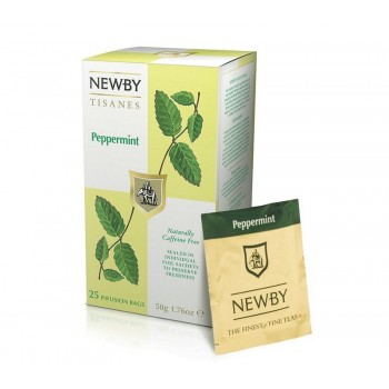 Чай травяной перечная мята, 25 пакетиков, Newby