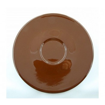 Блюдце для чашек 57 мл и 99 мл, d11.25 см, коричневое, керамика, Cremaware