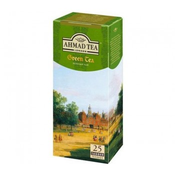 Зеленый чай, 25 пакетиков с ярлычками х 2 г, AHMAD TEA
