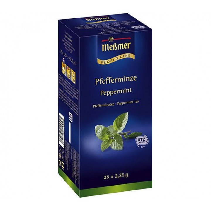 Чай травяной пакетированный Мята перечная, 25х2.25 г, Messmer