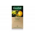 Чай черный Lemon Spark с лимоном, 25 пакетиков, Greenfield