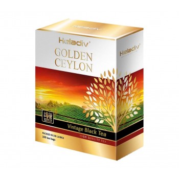Чай черный GOLDEN CEYLON Vintage Black, 100 пакетиков, Heladiv