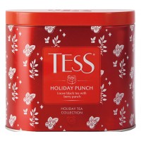 Чай черный листовой с ароматом брусники, апельсина и корицы Holiday Punch, 100 г, Tess