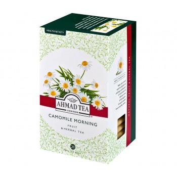 Травяной чай с ромашкой и лимоном сорго (Камомайл монинг), 20 фольгированных пакетиков х 1.5 г, AHMAD TEA
