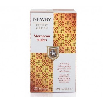 Чай зеленый Марокканские ночи, 25 пакетиков, Newby