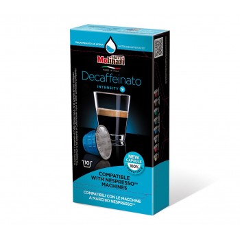 Кофе в капсулах для кофемашин Nespresso Decaffeinated (без кофеина), 10 шт. по 5 г, Molinari