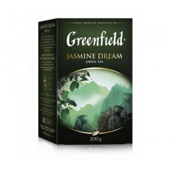 Чай зеленый ароматизированный листовой Jasmine Dream, 200 г, Greenfield