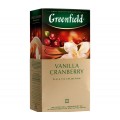 Чай черный Vanilla Cranberry, 25 пакетиков, Greenfield