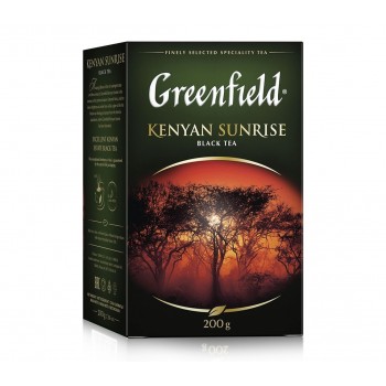 Чай черный листовой Kenyan Sunrise, 200 г, Greenfield