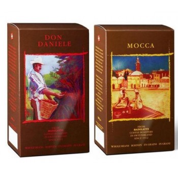 Подарочный набор кофе Дон Даниэль (зерно) + Мокка (зерно), 2 х 250 г, Badilatti