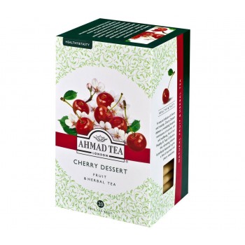 Травяной чай с вишней и шиповником (Черри десерт), 20 фольгированных пакетиков х 2 г, AHMAD TEA