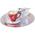 Кофейная пара для эспрессо: чашка красная с черной ручкой 80 мл + блюдце, Julius Meinl