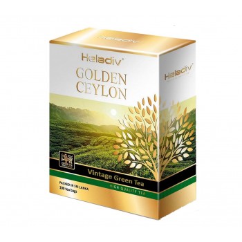 Чай черный GOLDEN CEYLON Vintage Green, 100 пакетиков, Heladiv