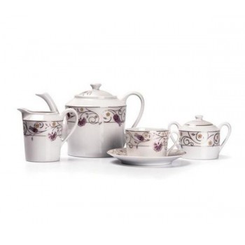 Чайный сервиз Fleur de Paradis, 15 предметов, фарфор, коллекция Mimosa, La Maree