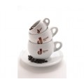 Набор чашек для эспрессо, 90 мл, 6 шт., белые, керамика, Danesi