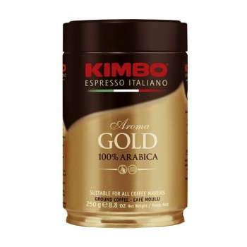 Кофе молотый Gold Arabica, 250 г, ж/б, KIMBO