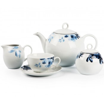 Чайный сервиз Jardin Bleu, 15 предметов, фарфор, коллекция Monalisa, La Maree