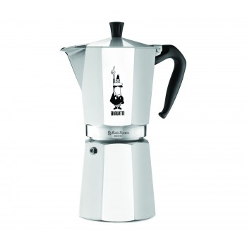Гейзерная кофеварка MOKA EXPRESS на 18 чашек 720 мл, черная/серебро, алюминий, Bialetti