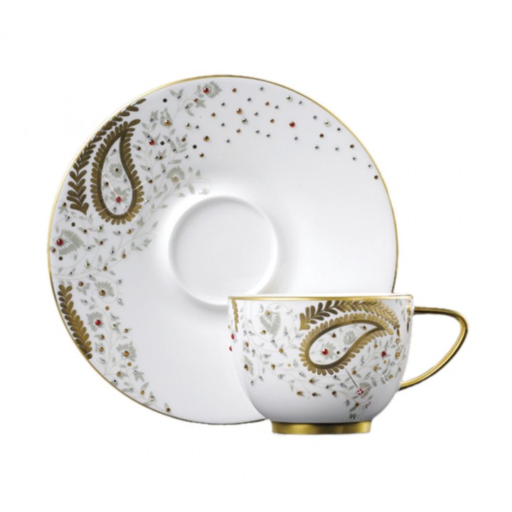 Чайный дуэт Dream с кристаллами SWAROVSKI и позолотой, 250 мл, фарфор, Prouna