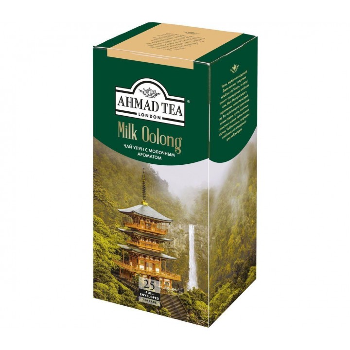 Чай Милк Улун с ароматом молока, 25 пакетиков с ярлычками в конвертах из фольги х 2 г, AHMAD TEA