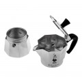 Гейзерная кофеварка MOKA EXPRESS на 3 чашки 120 мл, черная/серебро, алюминий, Bialetti