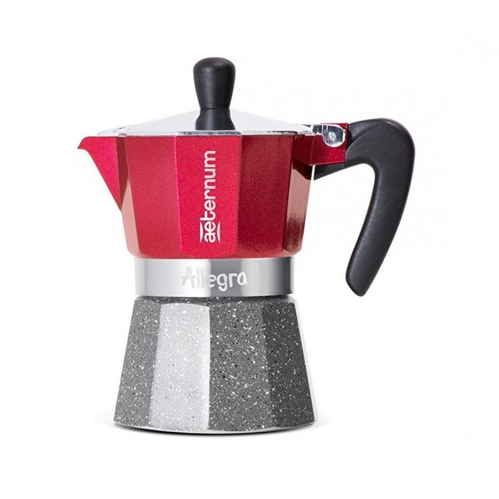 Гейзерная кофеварка Aeternum Allegra Petra Rouge R, 5692, на 3 чашки, Bialetti