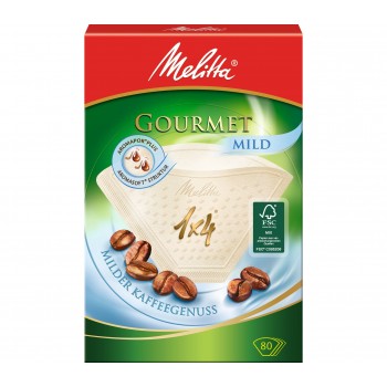 Фильтры бумажные для заваривания кофе Gourmet Mild, 1х4/80, белые, Melitta