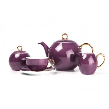 Чайный сервиз Rainbow Or, 15 предметов, фиолетовый, фарфор, коллекция Monalisa, La Maree