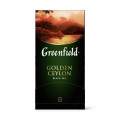 Чай черный Golden Ceylon, 25 пакетиков, Greenfield
