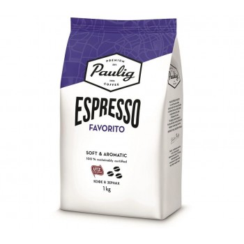 Кофе в зернах Espresso Favorito, 1 кг, Paulig