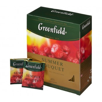 Чай фруктовый Summer Bouquet, 100 пакетиков, Greenfield