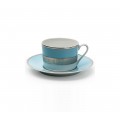 Чайный сервиз Monaco Bleu Turquoise, 15 предметов, фарфор, коллекция Mimosa, La Maree
