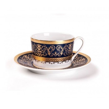 Набор чайных пар Prague Bleu, 6 шт., 220 мл, фарфор, коллекция Mimosa, La Maree