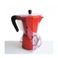 Гейзерная кофеварка ALLEGRA, на 3 чашки, красная, алюминий, Bialetti