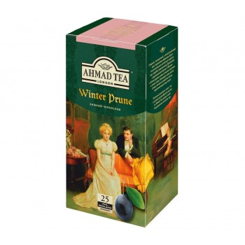 Чай черный Зимний Чернослив, 25 пакетиков с ярлычками в конвертах из фольги х 1.8 г, AHMAD TEA