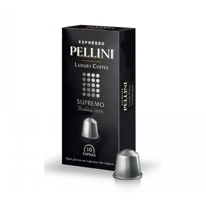 Кофе в капсулах SUPREMO, NESPRESSO, 100% Арабика, 10 шт., Pellini