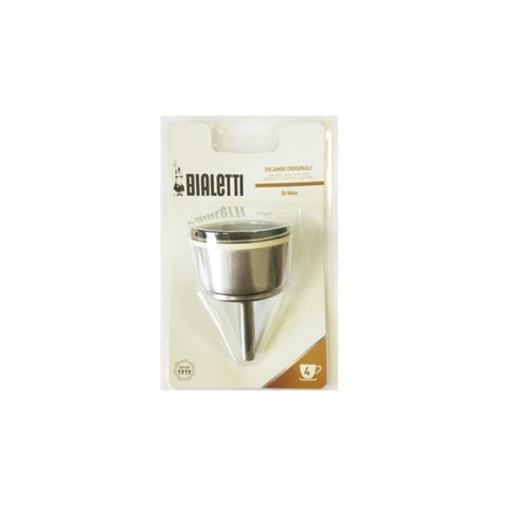 Фильтр-воронка для гейзерных кофеварок Bialetti Brikka Elite на 4 чашки из алюминия, в блистерной упаковке, Bialetti
