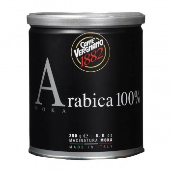 Кофе молотый 100% Arabica Moka, банка 250 г, Vergnano