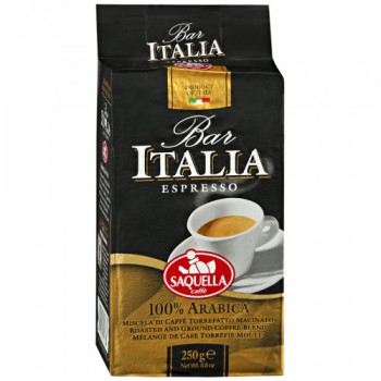 Кофе молотый Espresso 100% Arabica, пакет 250 г, Bar Italia