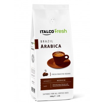Кофе в зернах Arabica Brazil, пакет 1 кг, Italco