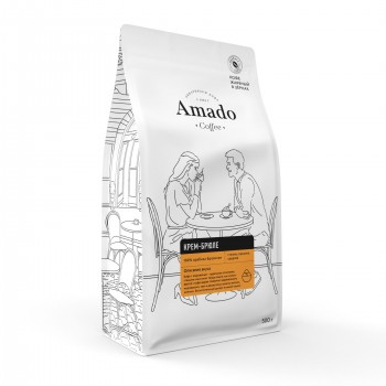 Кофе в зернах ароматизированный Крем-брюле, 500 г, Amado