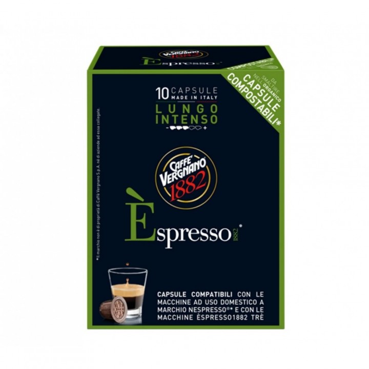 Кофе в капсулах Èspresso 1882 LUNGO, 10 шт, Vergnano